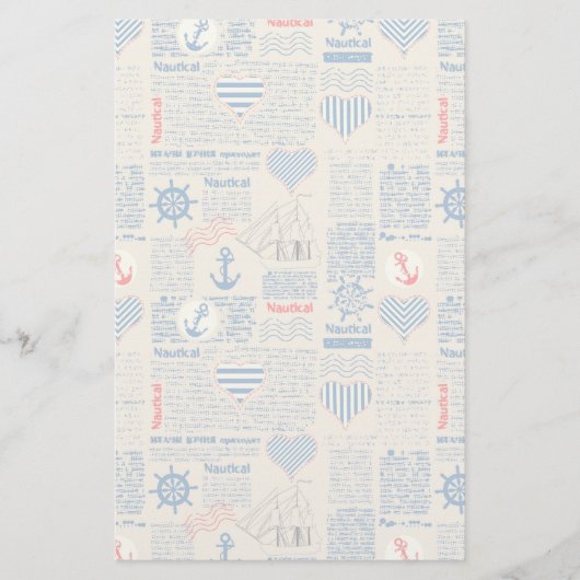 Zeitungsmuster Briefpapier (Vorderseite)