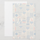 Zeitungsmuster Briefpapier (Vorne/Hinten)