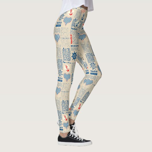 Zeitungsmuster Leggings (Rechts)