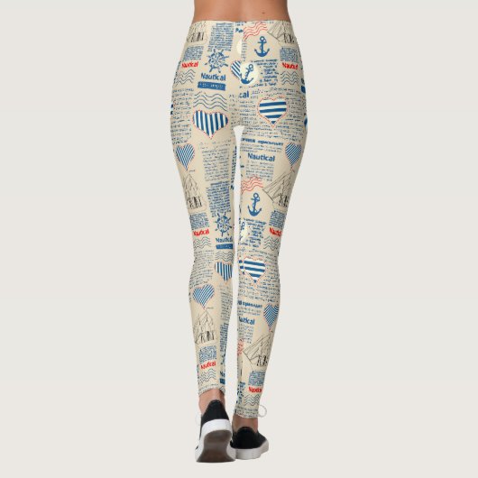 Zeitungsmuster Leggings (Rückseite)