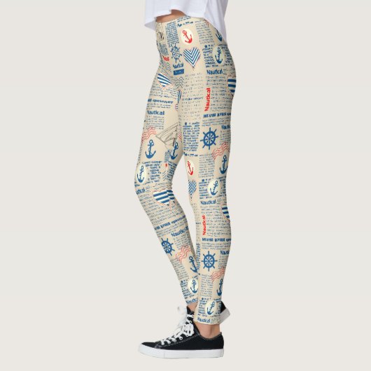 Zeitungsmuster Leggings (Links)