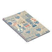 Zeitungsmuster Notizblock (Rechte Seite)