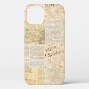 Zeitungspapier grunge gealterte Zeitungspapiermust Case-Mate iPhone Hülle