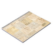 Zeitungspapier grunge gealterte Zeitungspapiermust Notizblock (Linke Seite)