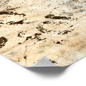 Zeitungspapier grunge gealterte Zeitungspapiermust Poster (Ecke)