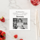 Zeitungspapier Servietten zum 70. Geburtstag (Beispiel)
