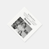 Zeitungspapier Servietten zum 70. Geburtstag (Ecke)