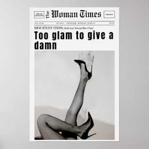 Zeitungsposter, Retro, trendy Wall Art Poster