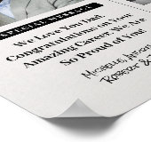 Zeitungsposter zum Ruhestand als gerahmtes Geschen Poster (Ecke)