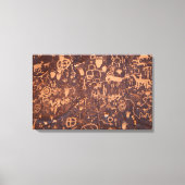 Zeitungsrock Petroglyphen Leinwanddruck (Vorderseite)