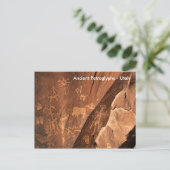 Zeitungsrock Petroglyphen Postkarte (Stehend Vorderseite)