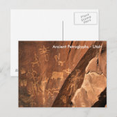 Zeitungsrock Petroglyphen Postkarte (Vorne/Hinten)