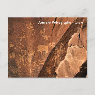 Zeitungsrock Petroglyphen Postkarte