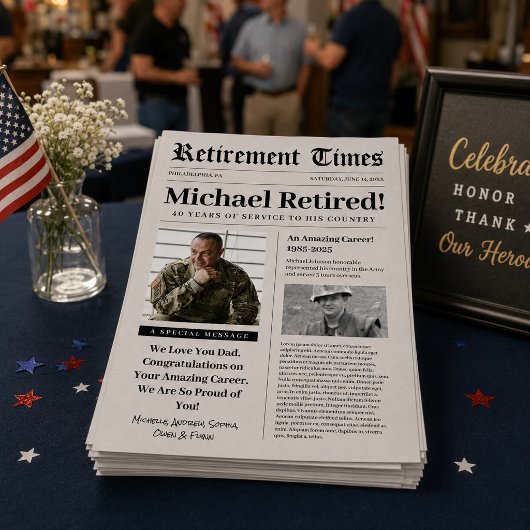Zeitungsschild-Geschenk Militär Briefbogen
