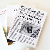 Zeitungsschwangerschaft Baby Shower Ankündigung