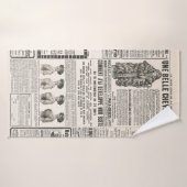 Zeitungsseite mit antiker Werbung Badehandtuch (Badehandtuch)