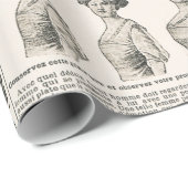 Zeitungsseite mit antiker Werbung Geschenkpapier (Rolleneckpunkt)