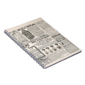 Zeitungsseite mit antiker Werbung Notizblock (Rechte Seite)