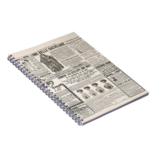 Zeitungsseite mit antiker Werbung Notizblock (Rechte Seite)