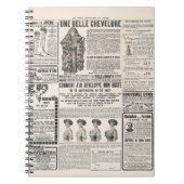 Zeitungsseite mit antiker Werbung Notizblock (Vorderseite)