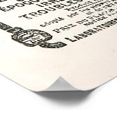 Zeitungsseite mit antiker Werbung Poster (Ecke)