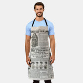 Zeitungsseite mit antiker Werbung Schürze (Getragen)