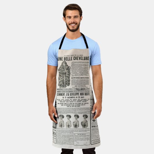 Zeitungsseite mit antiker Werbung Schürze (Getragen)