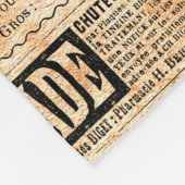 Zeitungsseite mit Werbung - Vintage Gravur Fleecedecke (Ecke)