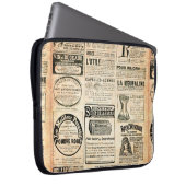 Zeitungsseite mit Werbung - Vintage Gravur Laptopschutzhülle (Vorne Rechts)