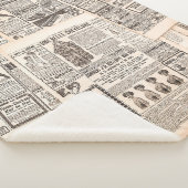 Zeitungsseiten mit antiker Werbung. Frau Sherpadecke (3/4)