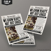 Zeitungsservice Flyer, Retro Rasen & Garten Flyer