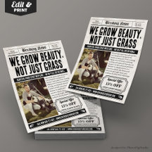 Zeitungsservice Flyer, Retro Rasen & Garten