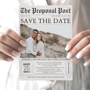 Zeitungsstil Lustig Save-the-Date-Foto Save The Date