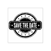 Zeitungsthema Save the Date! mit Stempeloptik Gummistempel (Prägung)