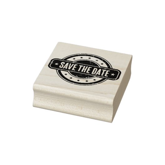 Zeitungsthema Save the Date! mit Stempeloptik Gummistempel (Stempel)