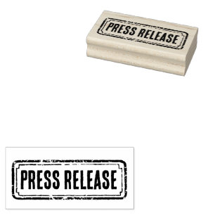 Zeitungsthemen-Pressemitteilung im Distressed-Stil Gummistempel