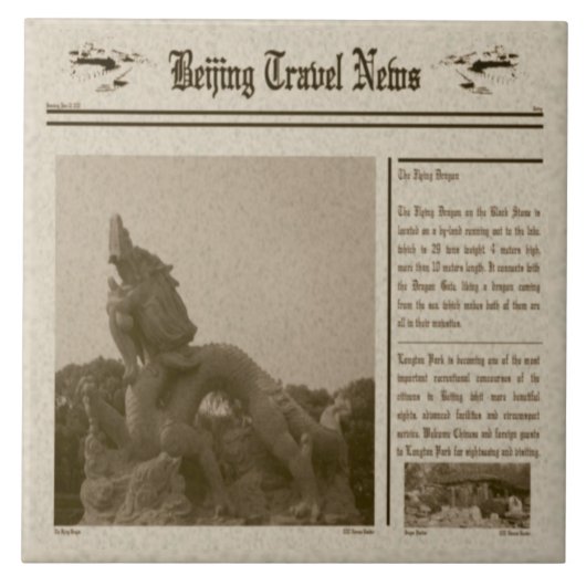 Zeitungstitel Fliese (Vorderseite)