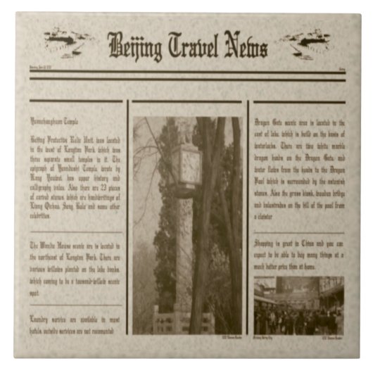 Zeitungstitel Fliese (Vorderseite)