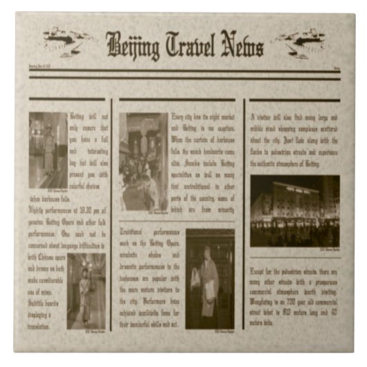 Zeitungstitel Fliese (Vorderseite)