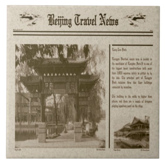 Zeitungstitel Fliese (Vorderseite)
