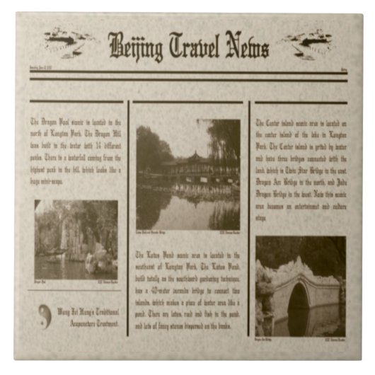 Zeitungstitel Fliese (Vorderseite)