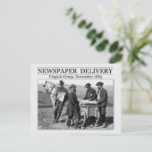 Zeitungsverkäufer während des Zivilen Krieges Postkarte (Stehend Vorderseite)
