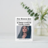 ZeitungsVisitenkarte, Afrikanische Haarflechte Telefonnummerkarte (Stehend Vorderseite)