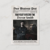 ZeitungsVisitenkarte, Auto-Reparaturautomat Telefonnummerkarte (Vorderseite)