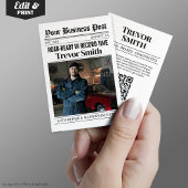 ZeitungsVisitenkarte, Auto-Reparaturautomat Telefonnummerkarte