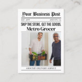 ZeitungsVisitenkarte, Lebensmittelzustellungsservi Telefonnummerkarte (Vorderseite)