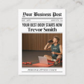 ZeitungsVisitenkarte, Personal Fitness Coach Telefonnummerkarte (Vorderseite)
