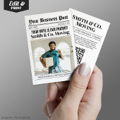 ZeitungsVisitenkarte, Verpackung und Umzug Telefonnummerkarte