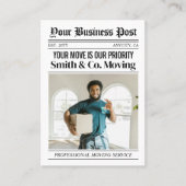 ZeitungsVisitenkarte, Verpackung und Umzug Telefonnummerkarte (Vorderseite)