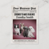 ZeitungsVisitenkarte, Wellness-Center für Haustier Telefonnummerkarte (Vorderseite)